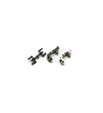 IFW436B Al Front Hub Carrier Set(L,R/16ﾟ/Gunmetallic/MP9)