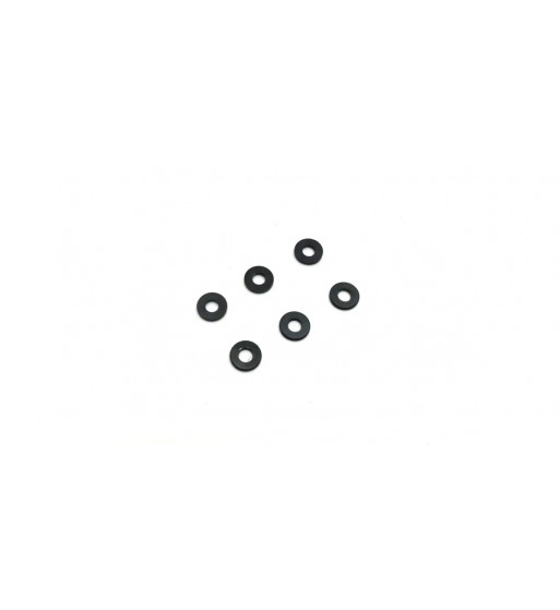 97059-01BK Aluminum Collar (3x7x1mm/Black/6pcs)