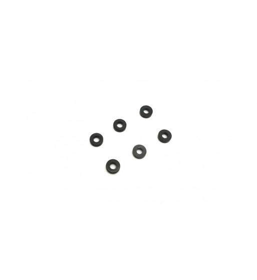 97059-02BK Aluminum Collar (3x7x2mm/Black/6pcs)