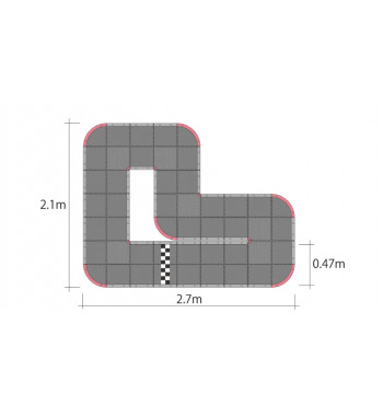 87033 Mini-Z GrandPrix Circuit 30 Short (48pcs)