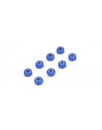 MZW128BL M2 Alu. Nylon Color Nut 8pcs(Blue)