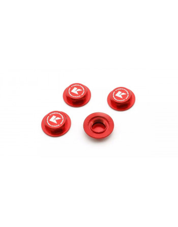 IFW649R Wheel Nut(Red/4pcs/Flange Cap/Serration)
