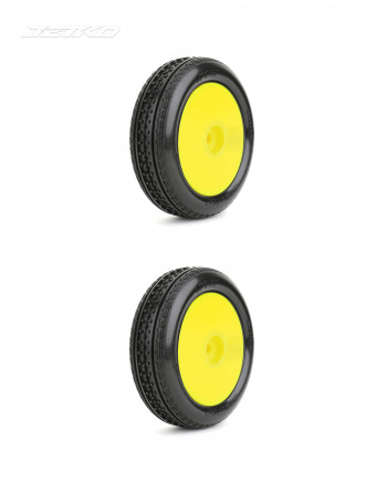 JKO2014DYSSG JETKO 1/10 Buggy 2WD Front-J-13/Dish/Yellow Rim/Super Soft/Glued